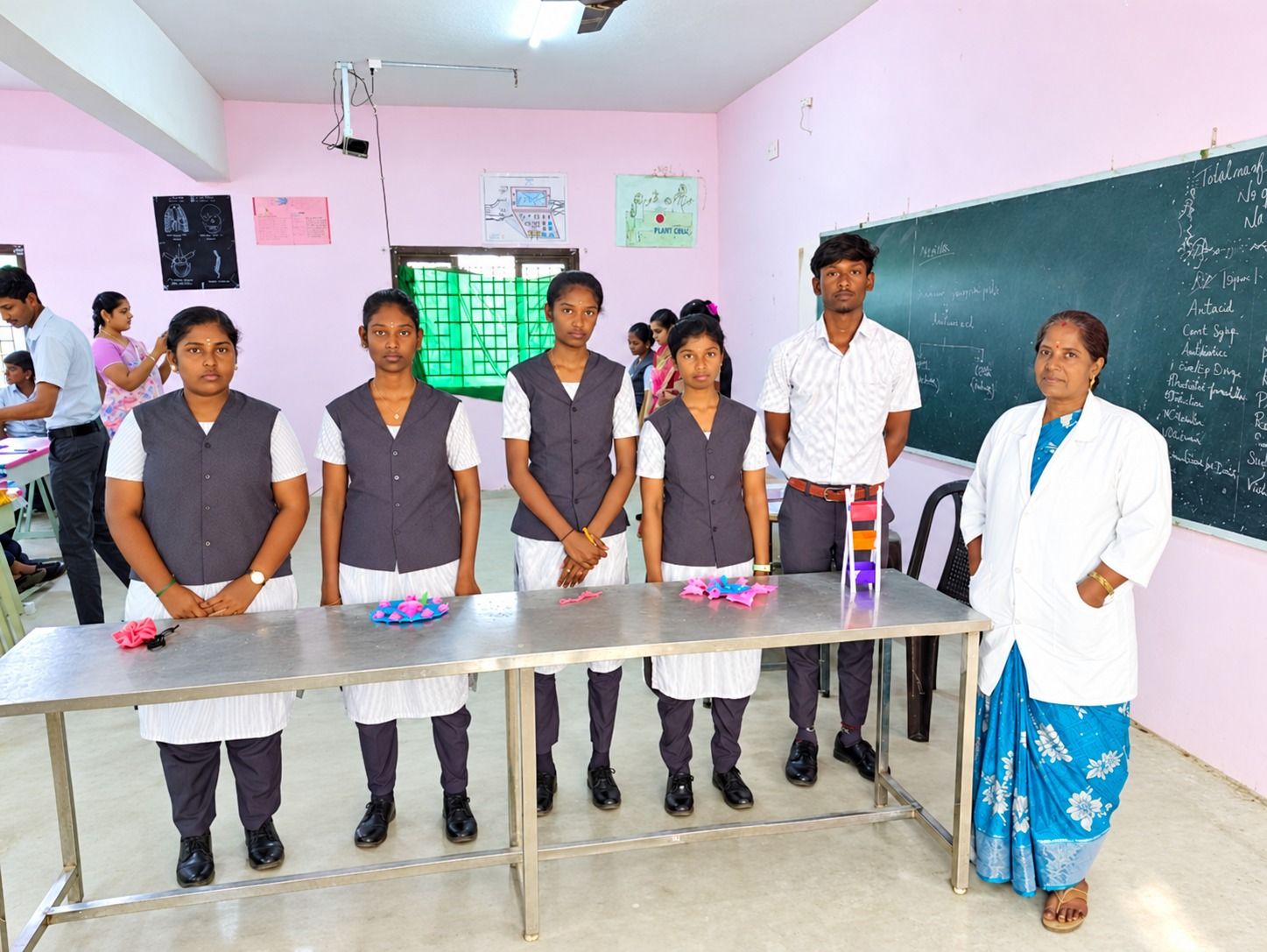 Students during a laboratory demonstration